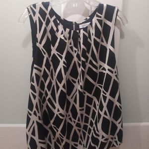 LIZ CLAIBORNE BLACK AND WHITE BLOUSE